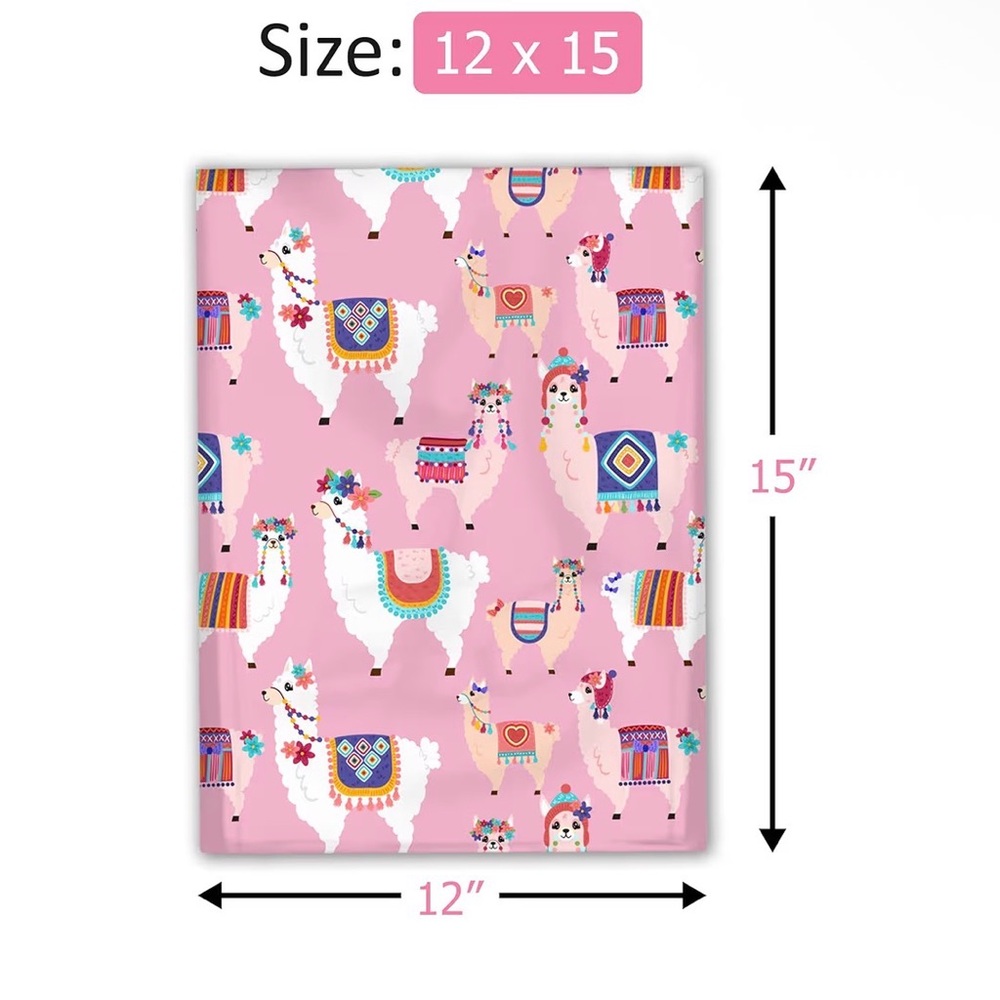 Pink Llama 12 x 15 bundle of 15 mailers